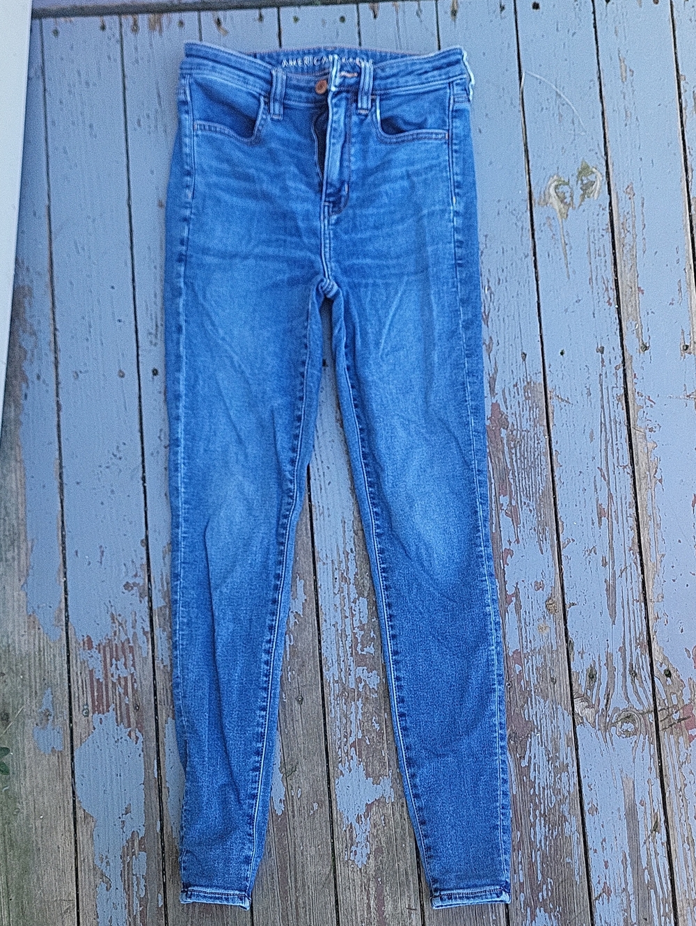 American Eagle Outfitters Blue High-Rise Skinny Jeans - Women's